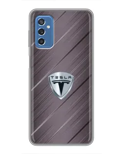 Чехол для Samsung Galaxy M52 5G (M526) с картинкой «Металлическая текстура Tesla»