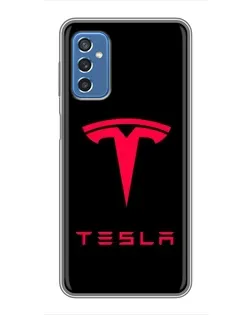 Чехол для Samsung Galaxy M52 5G (M526) с картинкой «Tesla Red Logo»