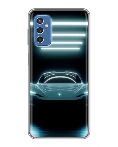 Чехол для Samsung Galaxy M52 5G (M526) с картинкой «Tesla в неоне»