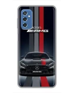 Чехол для Samsung Galaxy M52 5G (M526) с картинкой «Mercedes — белый карбон»