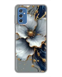 Чехол для Samsung Galaxy M52 5G (M526) с картинкой «Белый цветок и золотой флюид» Чехол для Samsung Galaxy M52 5G (M526) с картинкой «Белый цветок и золотой флюид»