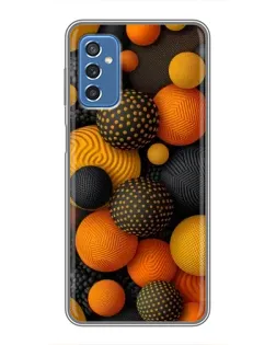 Чохол для Samsung Galaxy M52 5G (M526) з картинкою «Об'ємні помаранчеві сфери»