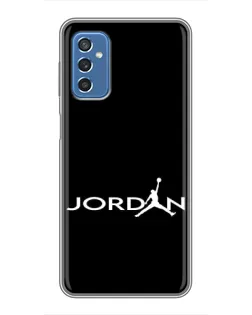 Чехол для Samsung Galaxy M52 с картинкой «Jordan White Logo»