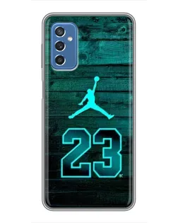 Чехол для Samsung Galaxy M52 с картинкой «Jordan Cyan 23»