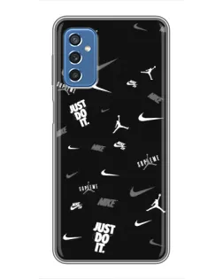 Чехол для Samsung Galaxy M52 с картинкой «Nike Black Pattern»