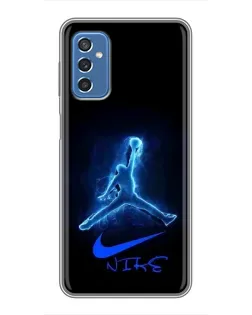 Чехол для Samsung Galaxy M52 с картинкой «Jordan Neon Blue»