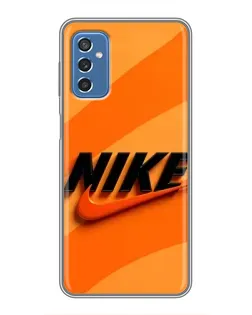 Чехол для Samsung Galaxy M52 с картинкой «Оранжевый драйв Nike» Чехол для Samsung Galaxy M52 с картинкой «Оранжевый драйв Nike»