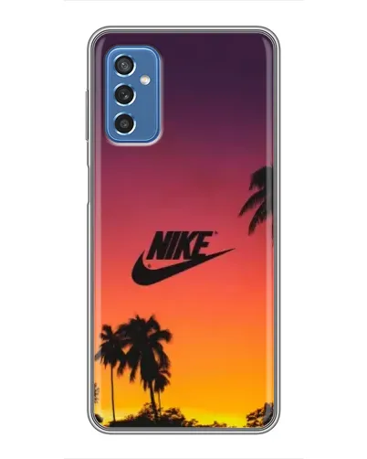 Чохол для Samsung Galaxy M52 з картинкою «Nike на заході сонця»