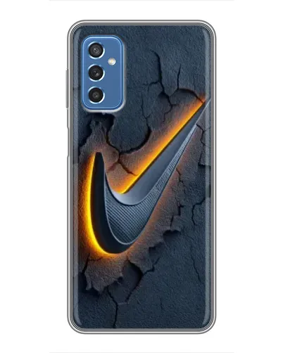 Чохол для Samsung Galaxy M52 з картинкою «Об'ємний логотип Найк»