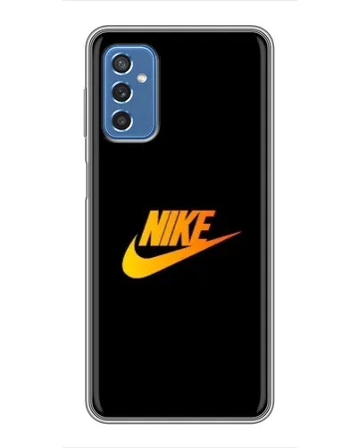 Чехол для Samsung Galaxy M52 с картинкой «Золотой логотип Nike»