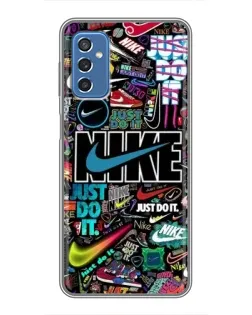 Чохол для Samsung Galaxy M52 з картинкою «Яскравий колаж Nike»