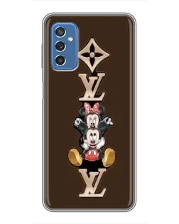 Чехол для Samsung Galaxy M52 с картинкой «LV и Микки Маус»