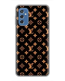 Чехол для Samsung Galaxy M52 с картинкой «Золотая монограмма LV»