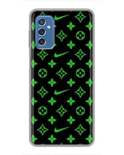 Чехол для Samsung Galaxy M52 с картинкой «Неоновый принт LV»