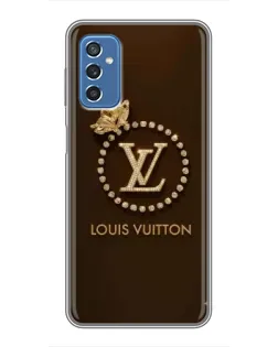 Чехол для Samsung Galaxy M52 с картинкой «LV — золотая печать»