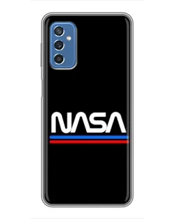 Чехол для Samsung Galaxy M52 с картинкой «NASA — классика Red Blue» Чехол для Samsung Galaxy M52 с картинкой «NASA — классика Red Blue»