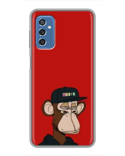 Чехол для Samsung Galaxy M52 с картинкой «Bored Ape — красный фон»