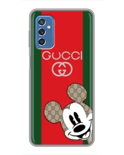 Чехол для Samsung Galaxy M52 с картинкой «Gucci — полосы и Микки»