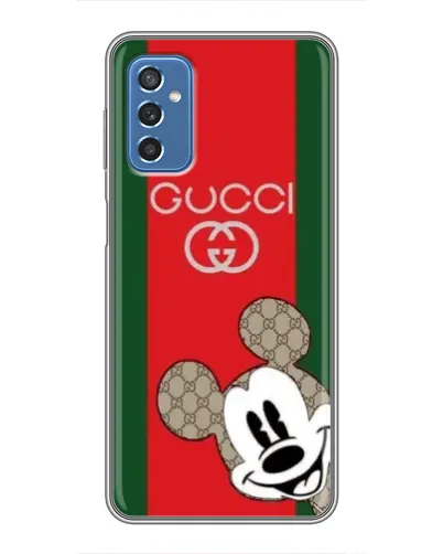 Чехол для Samsung Galaxy M52 с картинкой «Gucci — полосы и Микки»