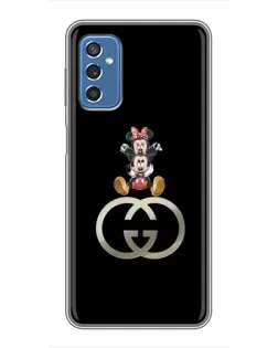 Чехол для Samsung Galaxy M52 с картинкой «Минни Маус на лого»