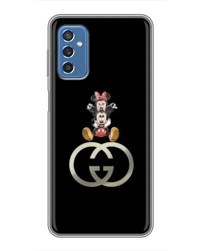 Чехол для Samsung Galaxy M52 с картинкой «Минни Маус на лого»