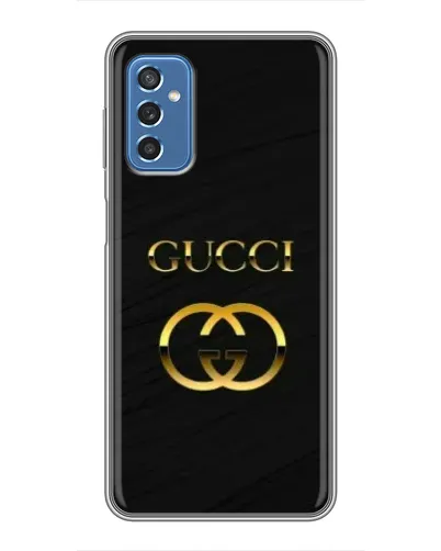 Чехол для Samsung Galaxy M52 с картинкой «Золотой логотип Gucci»