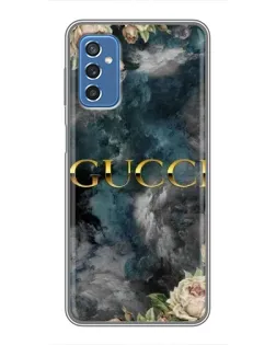 Чехол для Samsung Galaxy M52 с картинкой «Абстрактные цветы Gucci»