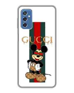 Чехол для Samsung Galaxy M52 с картинкой «Микки Маус Gucci — полосы»