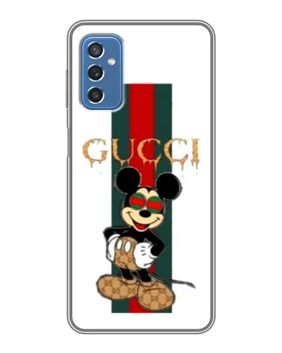 Чехол для Samsung Galaxy M52 с картинкой «Микки Маус Gucci — полосы»