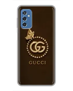 Чехол для Samsung Galaxy M52 с картинкой «Gucci — золотая бабочка»