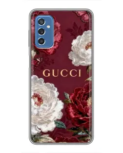 Чохол для Samsung Galaxy M52 з картинкою «Gucci — бордові троянди»