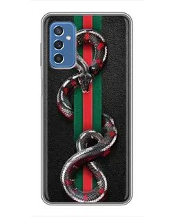 Чохол для Samsung Galaxy M52 з картинкою «Gucci — змія на смузі»
