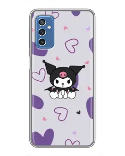 Чехол для Samsung Galaxy M52 с картинкой «Kuromi и лавандовые сердца»