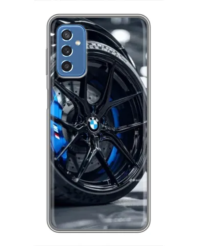 Чехол для Samsung Galaxy M52 с картинкой «Колесо BMW вблизи» Чехол для Samsung Galaxy M52 с картинкой «Колесо BMW вблизи»