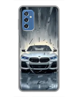 Чехол для Samsung Galaxy M52 с картинкой «BMW в свете фар»