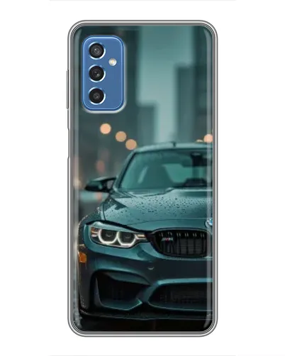 Чехол для Samsung Galaxy M52 с картинкой «BMW в огнях города» Чехол для Samsung Galaxy M52 с картинкой «BMW в огнях города»