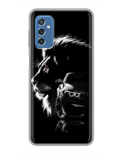 Чехол для Samsung Galaxy M52 с картинкой «BMW и лев»