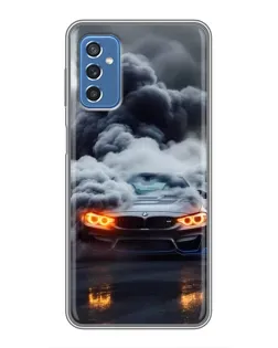 Чехол для Samsung Galaxy M52 с картинкой «BMW в дыму»