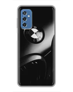 Чехол для Samsung Galaxy M52 с картинкой «Эмблема BMW — макро»