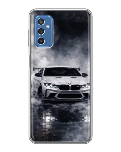 Чехол для Samsung Galaxy M52 с картинкой «BMW сквозь туман» Чехол для Samsung Galaxy M52 с картинкой «BMW сквозь туман»