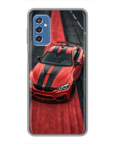 Чехол для Samsung Galaxy M52 с картинкой «BMW на красной дорожке» Чехол для Samsung Galaxy M52 с картинкой «BMW на красной дорожке»