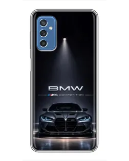 Чохол для Samsung Galaxy M52 з картинкою «BMW крізь нічне місто»
