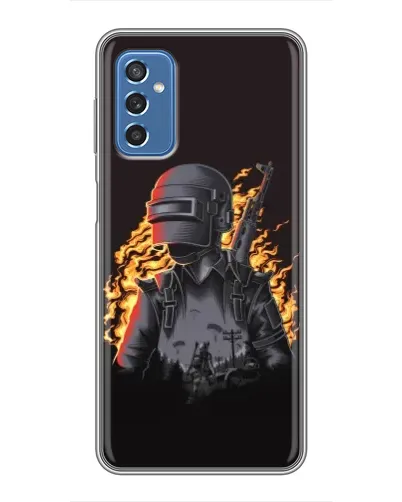 Чехол для Samsung Galaxy M52 с картинкой «PUBG — огненный силуэт» Чехол для Samsung Galaxy M52 с картинкой «PUBG — огненный силуэт»