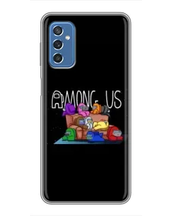 Чехол для Samsung Galaxy M52 с картинкой «Логотип Among Us»