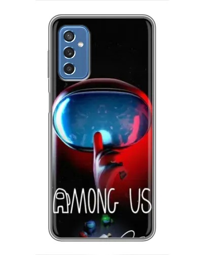 Чехол для Samsung Galaxy M52 с картинкой «Красный импостер — макро»