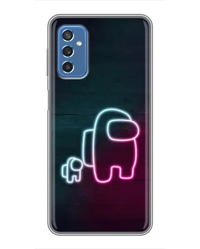 Чехол для Samsung Galaxy M52 с картинкой «Among Us неон-арт»
