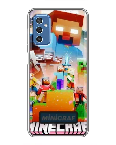 Чохол для Samsung Galaxy M52 з картинкою «Minecraft герої гри»