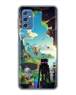 Чохол для Samsung Galaxy M52 з картинкою «Ендермен у лісі»