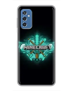 Чохол для Samsung Galaxy M52 з картинкою «Minecraft Diamond лого»
