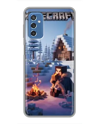 Чохол для Samsung Galaxy M52 з картинкою «Зимовий Minecraft»